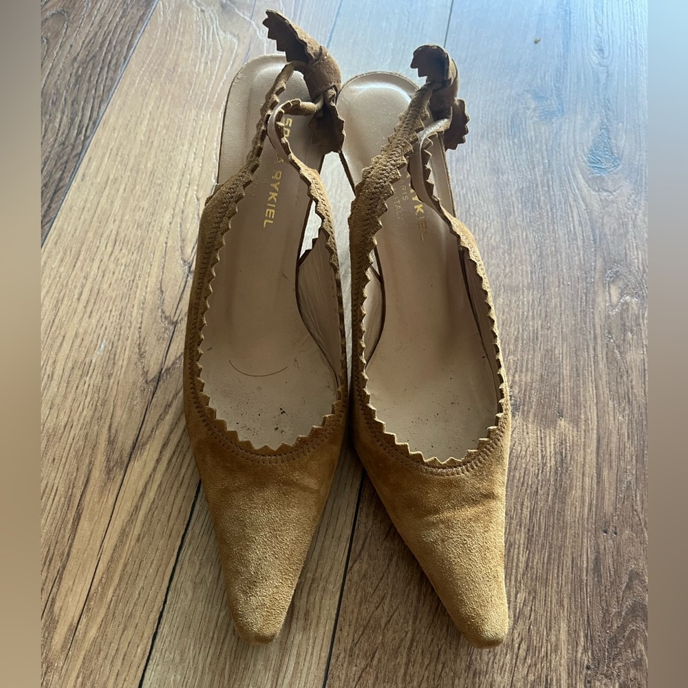 Sonia Rykiel Tan Suede Heels US 6.5